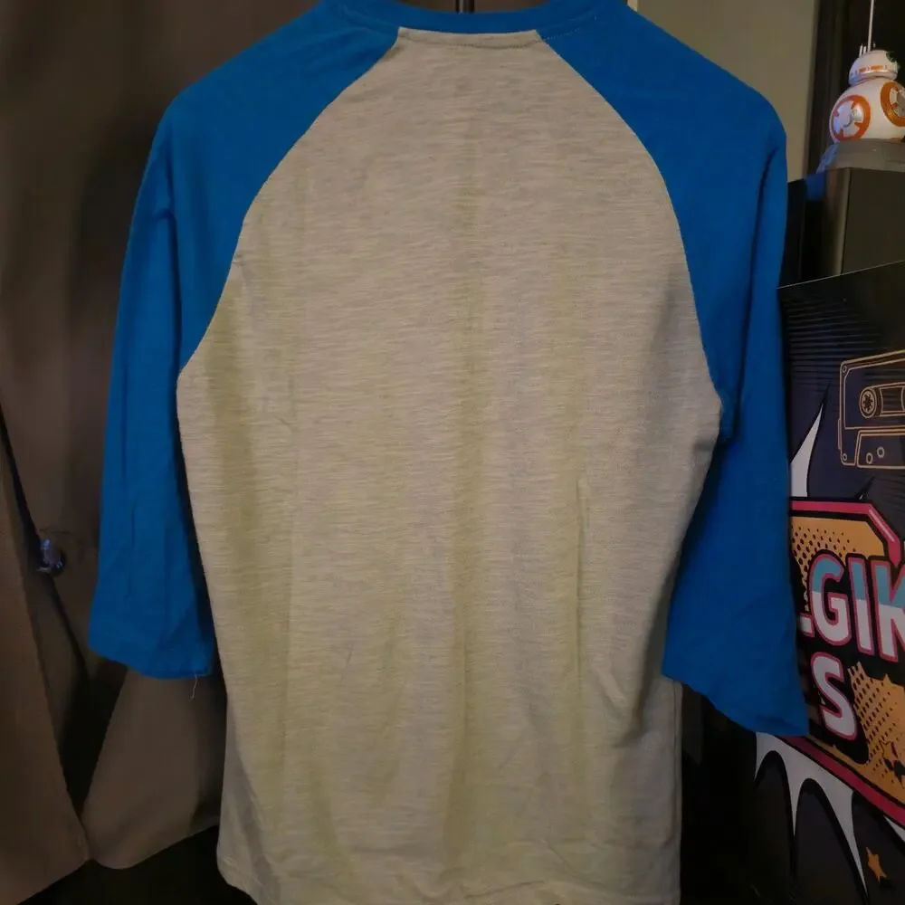Grateful Dead Raglan 3/4 Sleeve Shirt Size Large Steal Your Face 1965 Baseball